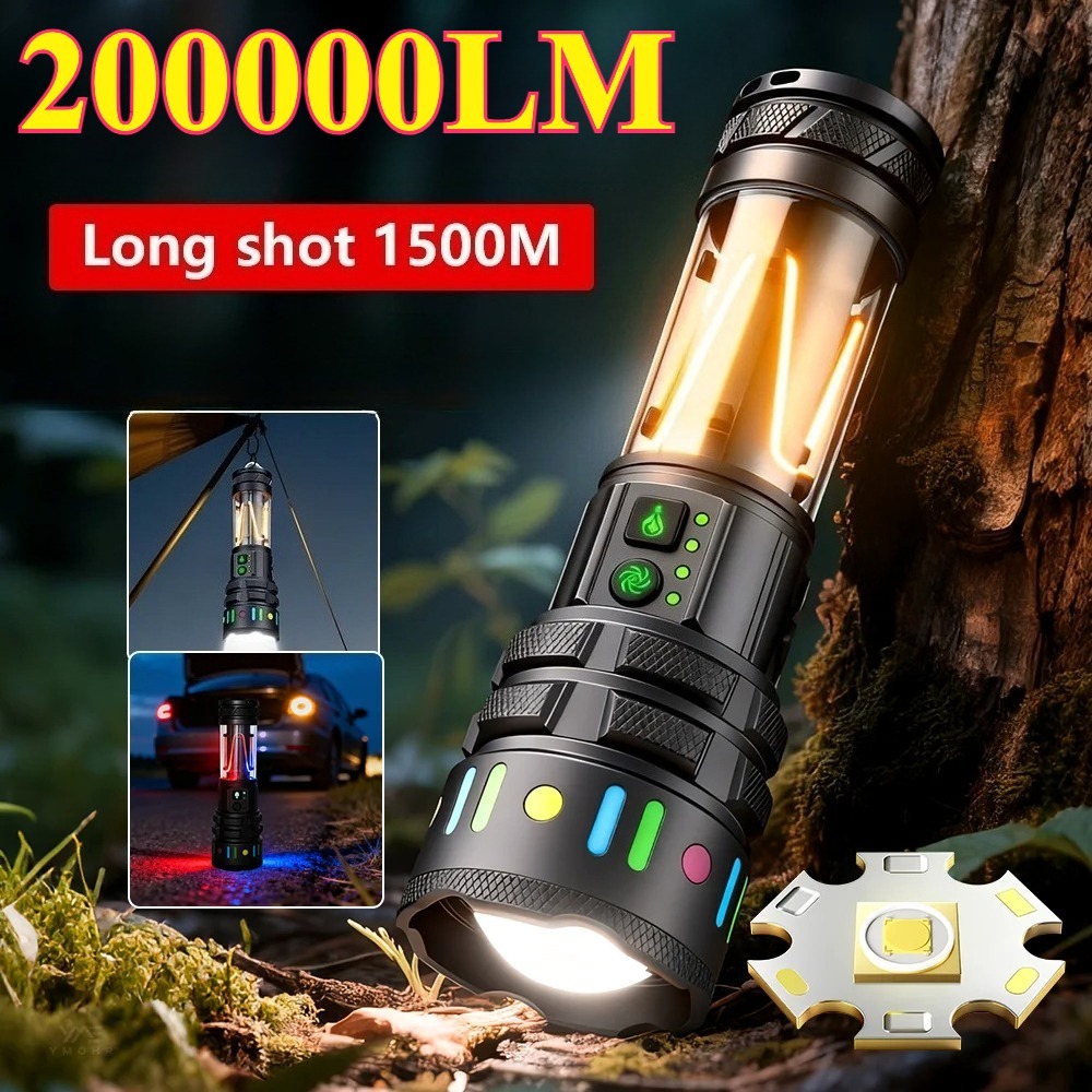 Power Bank - Krachtige ultraheldere LED-zaklamp Type-C, snel oplaadbare