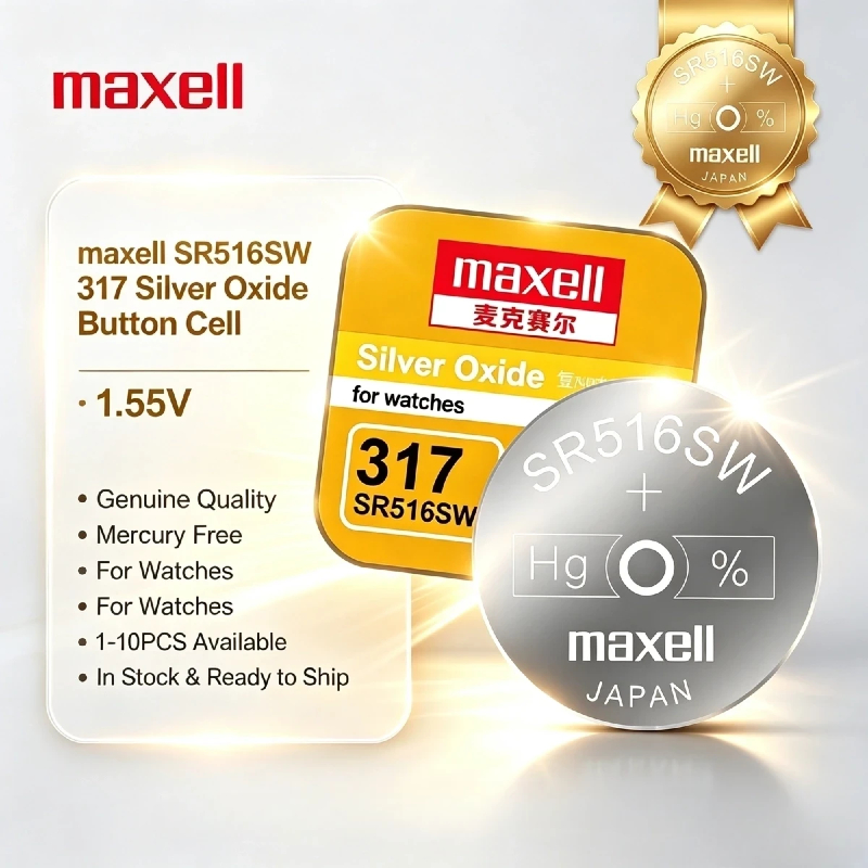 Electronics And Gadgets Ce - Maxell SR516SW 317 zilveroxide knoopcelbatterij, 1,55