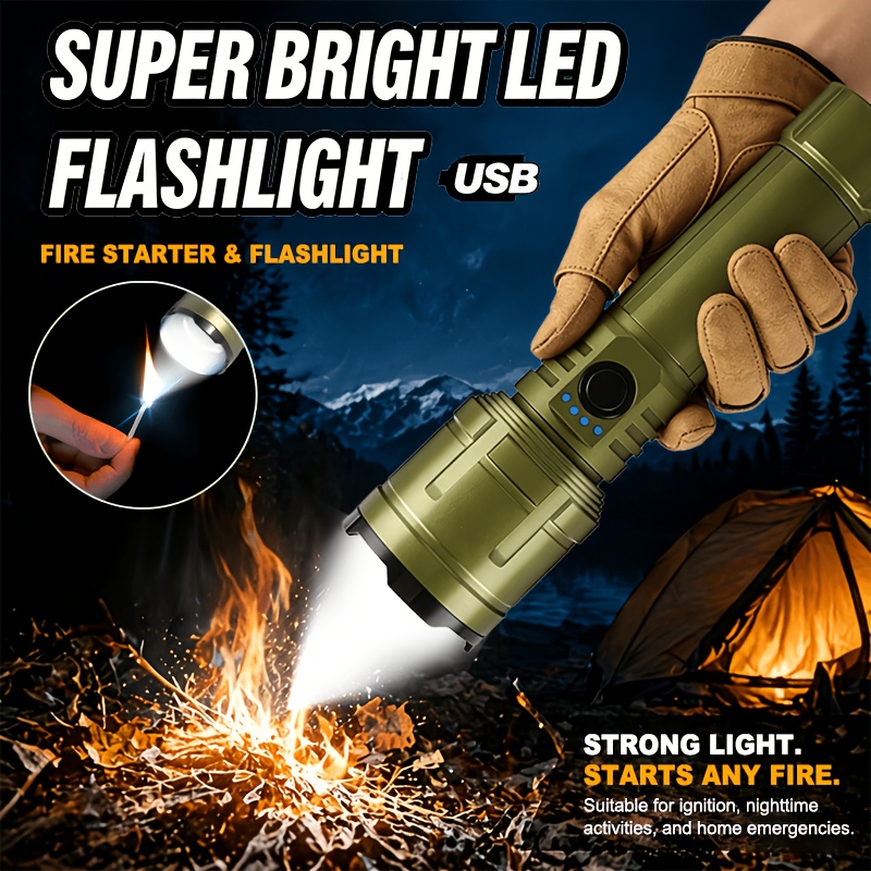 Power Bank - Zaklamp, aansteker & powerbank combo, oplaadbaar,