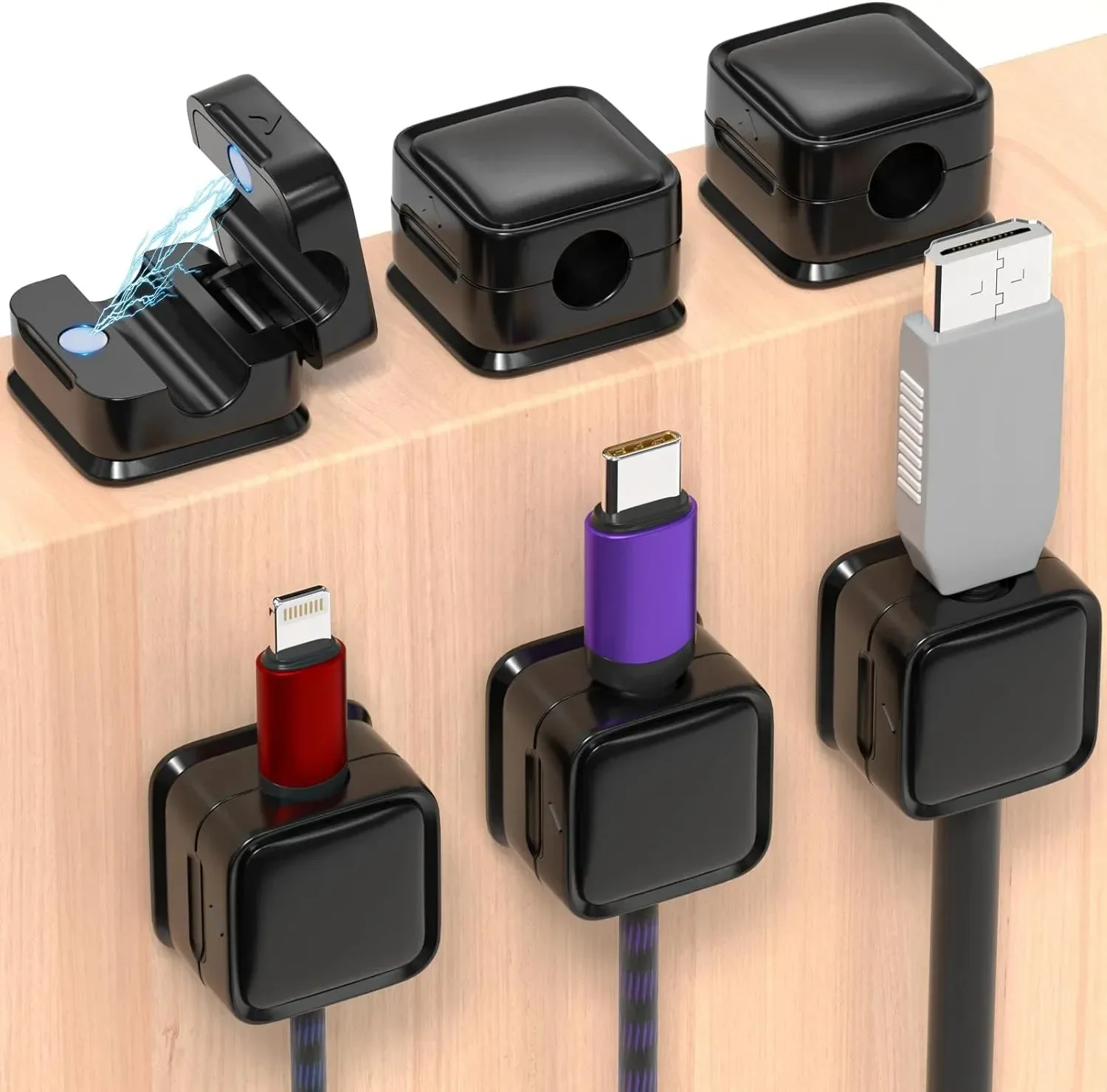 Cable Organizer - Mini kabelorganizer, magnetische kabelhouder, gladde, verstelbare