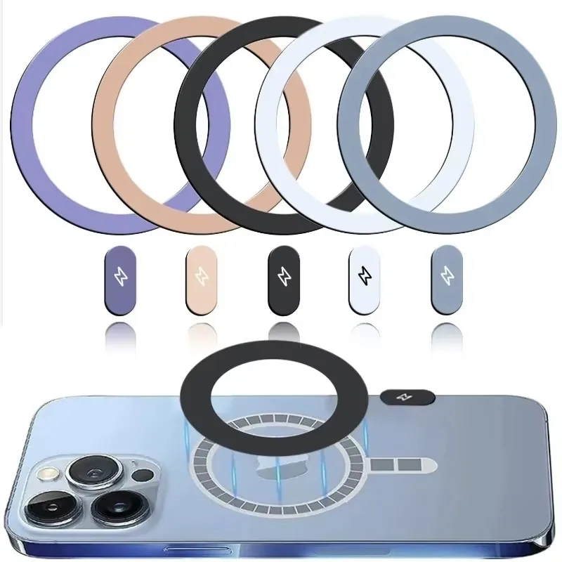 Wireless Charger - 5/1 stuks metalen plaat sticker ringen