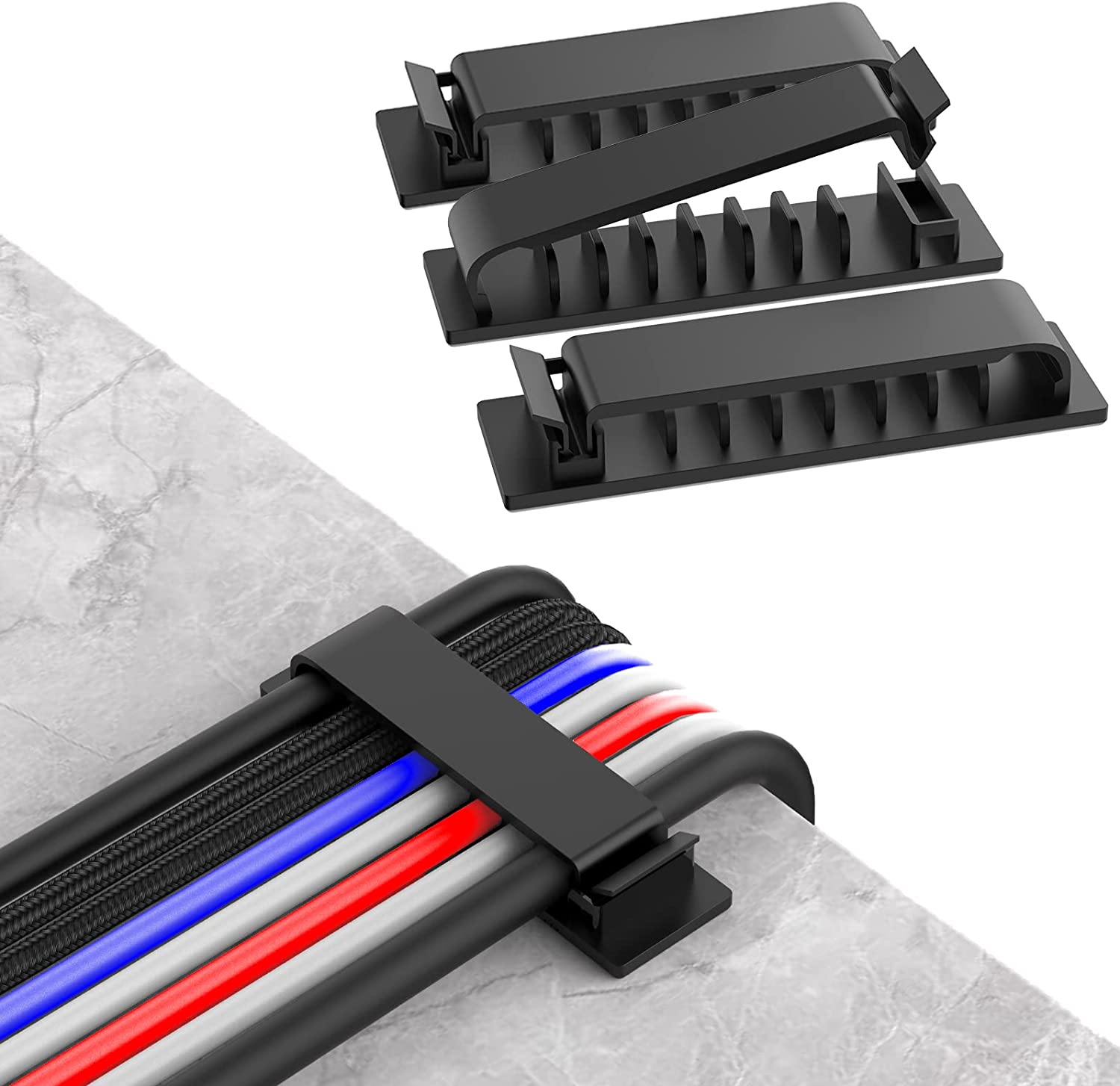 Cable Organizer - Kabelorganizer Snoerbeheer Draadhouder Flexibele USB-kabelopwinder Netjes
