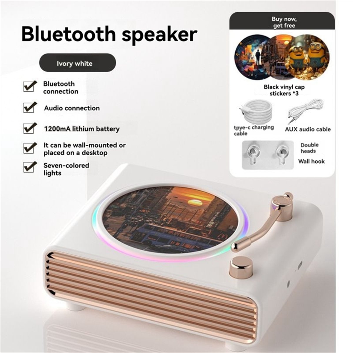 *X07A Draagbare Retro Witte Bl - Bluetooth Speaker recensie en prijs