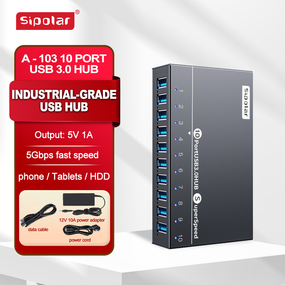 A103 Sipolar 10-poorts USB-hub - Usb Hub recensie en prijs
