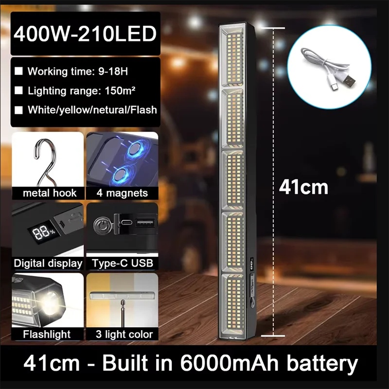 41 cm magnetische LED-werklamp - Power Bank recensie en prijs