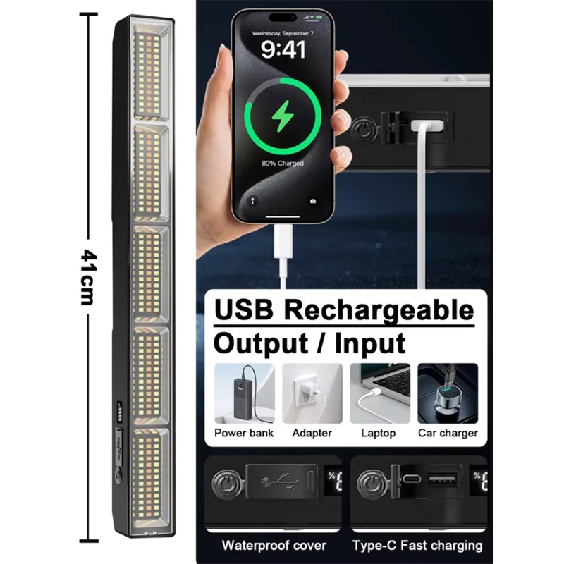 41 cm magnetische LED-werklamp - Power Bank recensie en prijs