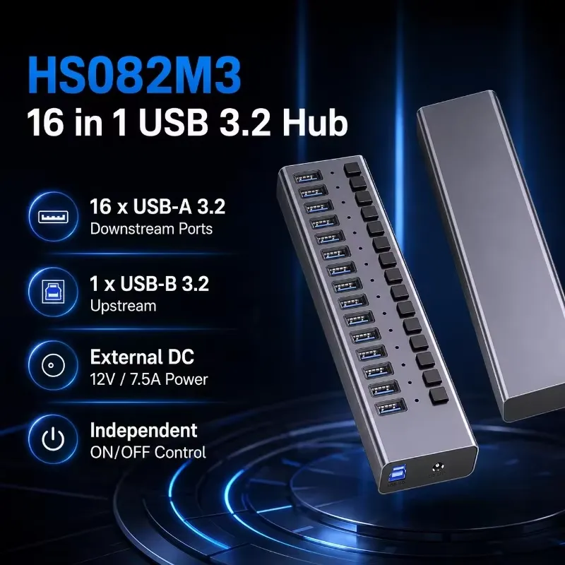 AP01 voor 16-poorts USB 3.2 Ge - Usb Hub recensie en prijs