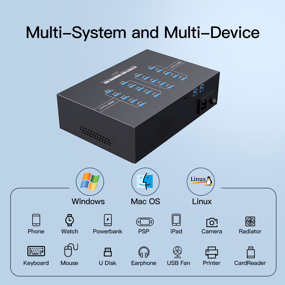 20-poorts USB 3.0 oplaadhub me - Usb Hub recensie en prijs