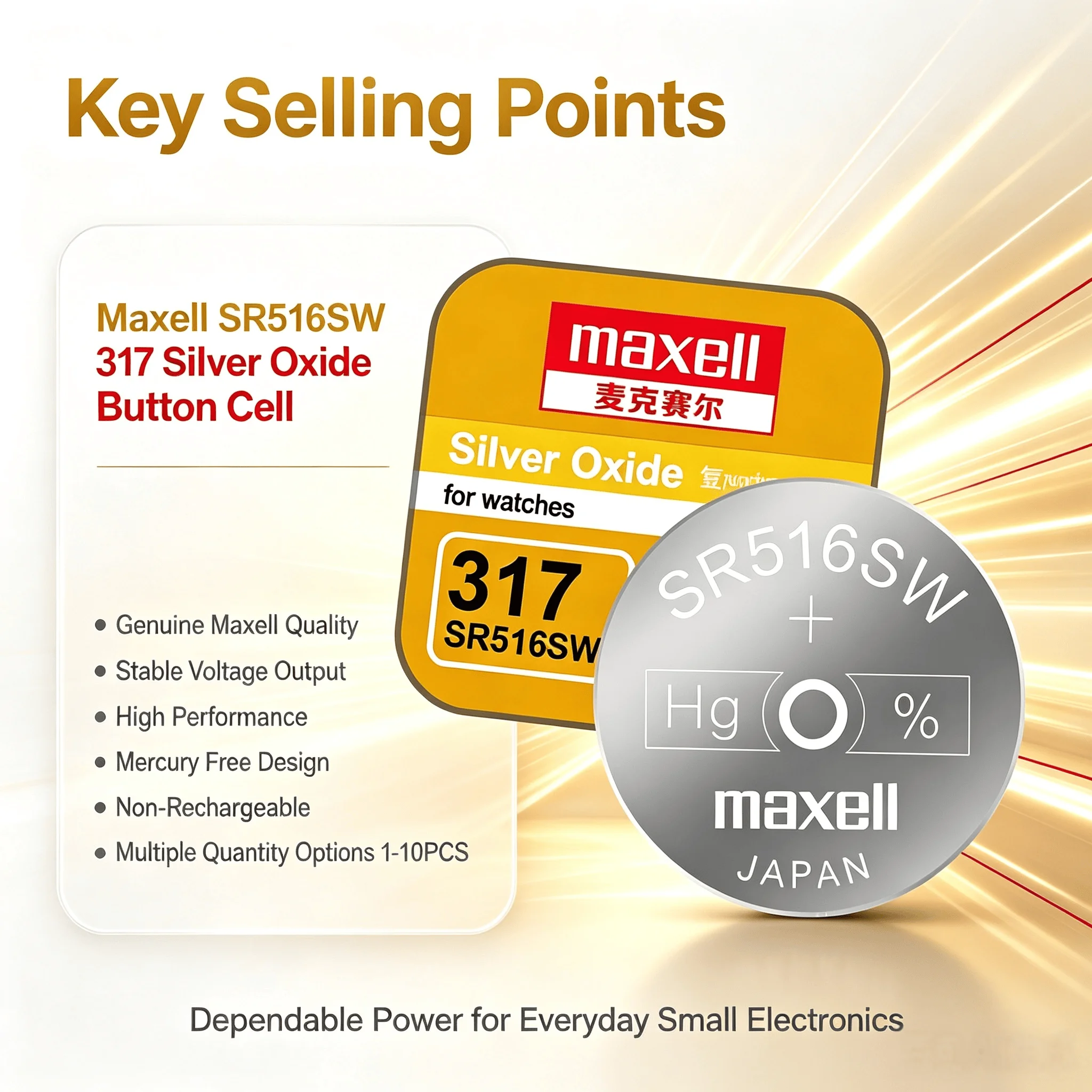 Maxell SR516SW 317 zilveroxide - Electronics And Gadgets Ce recensie en prijs