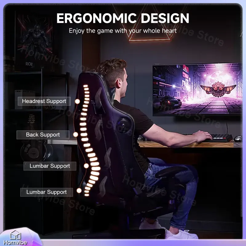 Ergonomische gamingstoel met B - Bluetooth Speaker recensie en prijs